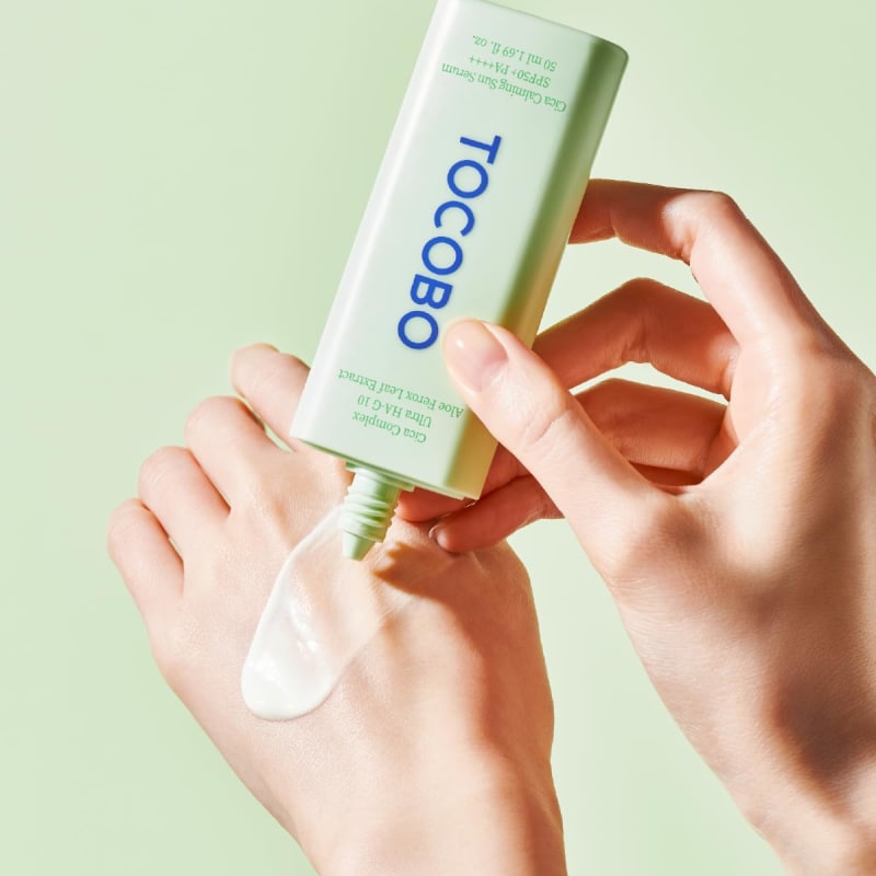 TOCOBO Cica Calming Sun Serum SPF50+ PA++++ 50ml | Centella + 10-Type Hyaluronic Acid + Aloe Ferox | Lightweight Soothing Sunscreen for Sensitive Skin 8