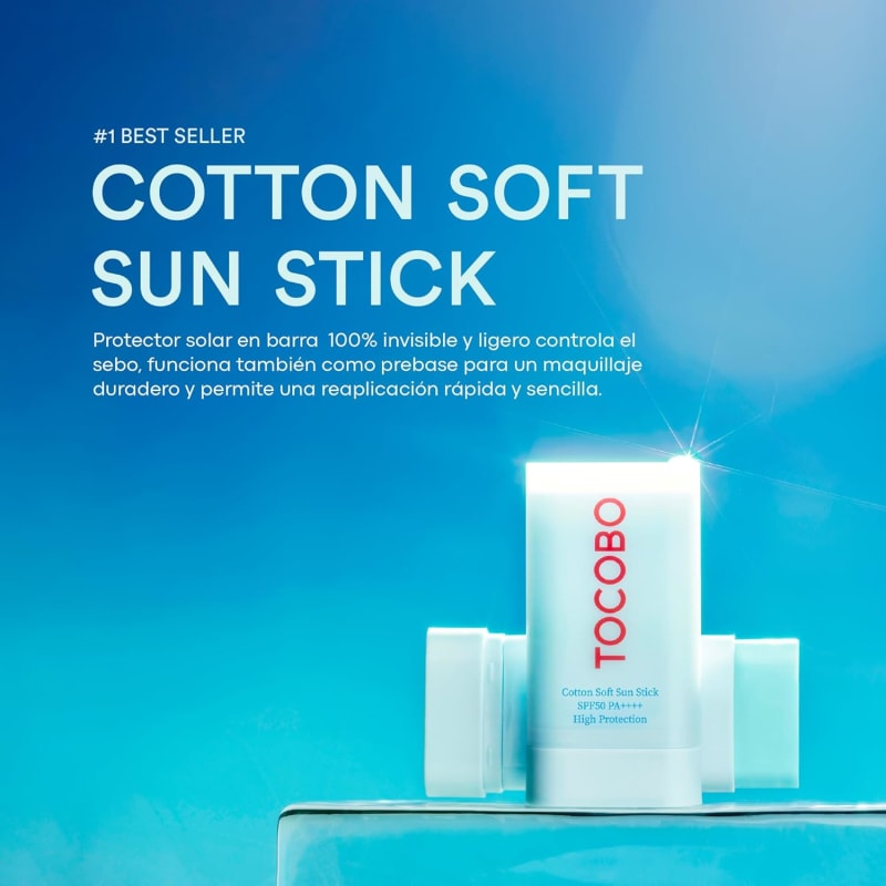 TOCOBO Cotton Soft Sun Stick SPF50+ PA++++ 19 g | Soft-Matte & Sebum-Control Sunscreen | Lightweight Portable UVA/UVB Protection 5