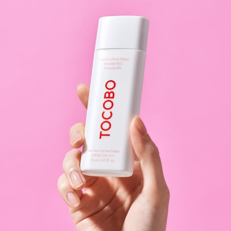 TOCOBO Vita Tone Up Sun Cream SPF50+ PA++++ 50 ml | Pink Tone-Up Sunscreen with Sea Buckthorn, Niacinamide & Hyaluronic Acid | Vegan Korean Sunscreen 3