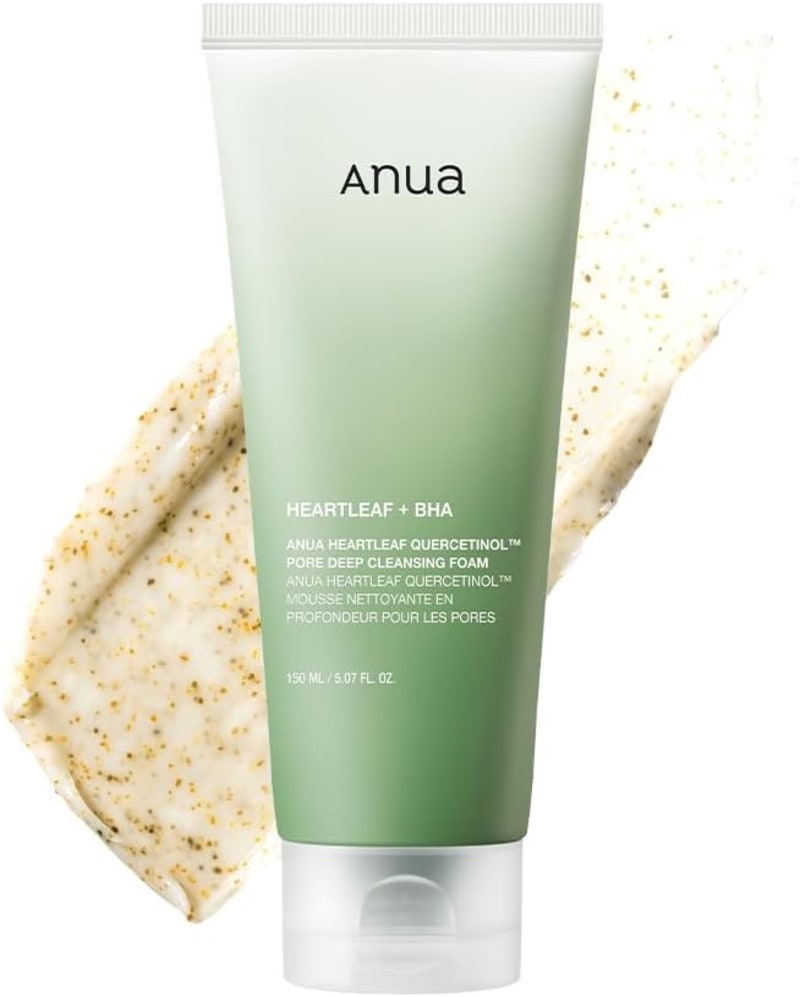 ANUA Heartleaf Quercetinol Pore Deep Cleansing Foam 150 ml | Deep Pore & Sebum Cleansing | Heartleaf + Quercetin | Gentle Exfoliating Face Wash 1