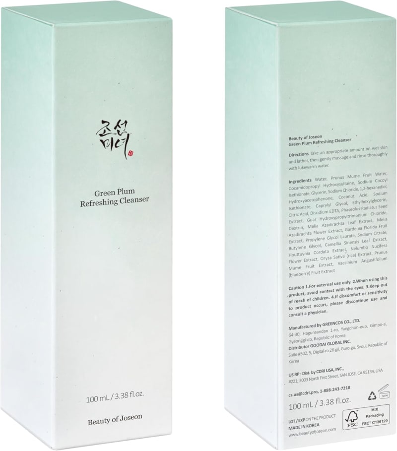 Beauty of Joseon Green Plum Refreshing Cleanser 100ml | Gentle Low pH Face Wash | Hydrating Gel Cleanser for All Skin Types 4