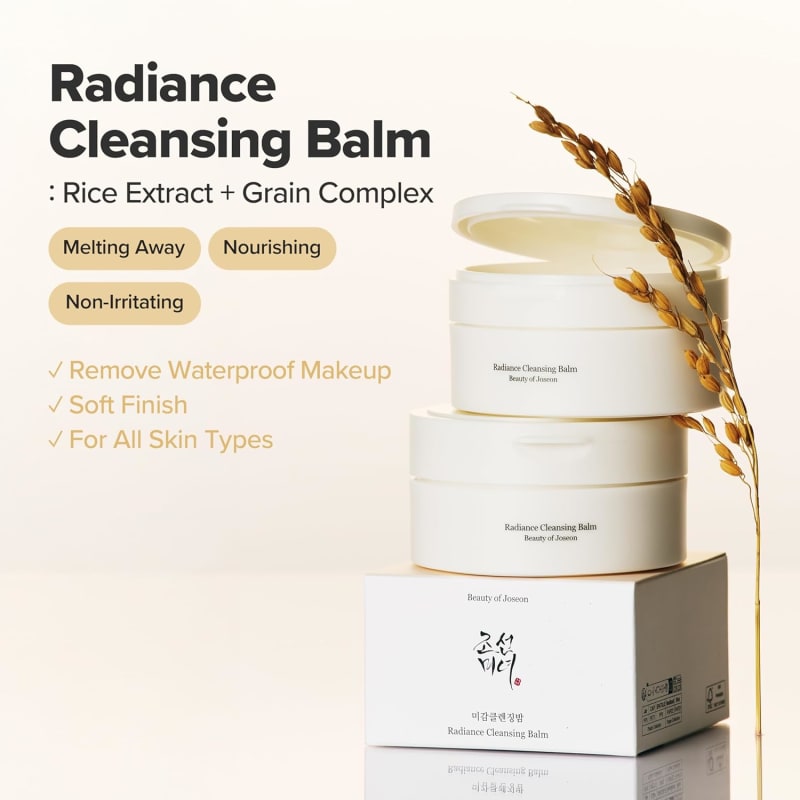 Beauty of Joseon Radiance Cleansing Balm 100ml | Gentle Makeup Remover & Cleansing Balm | Rice Extract for Hydrated, Soft Skin 5