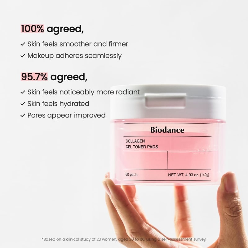 Biodance Collagen Gel Toner Pads 60 Pads | 243Da Collagen Water Toner Pads | Pore Care, Hydration & Firming Glow 2