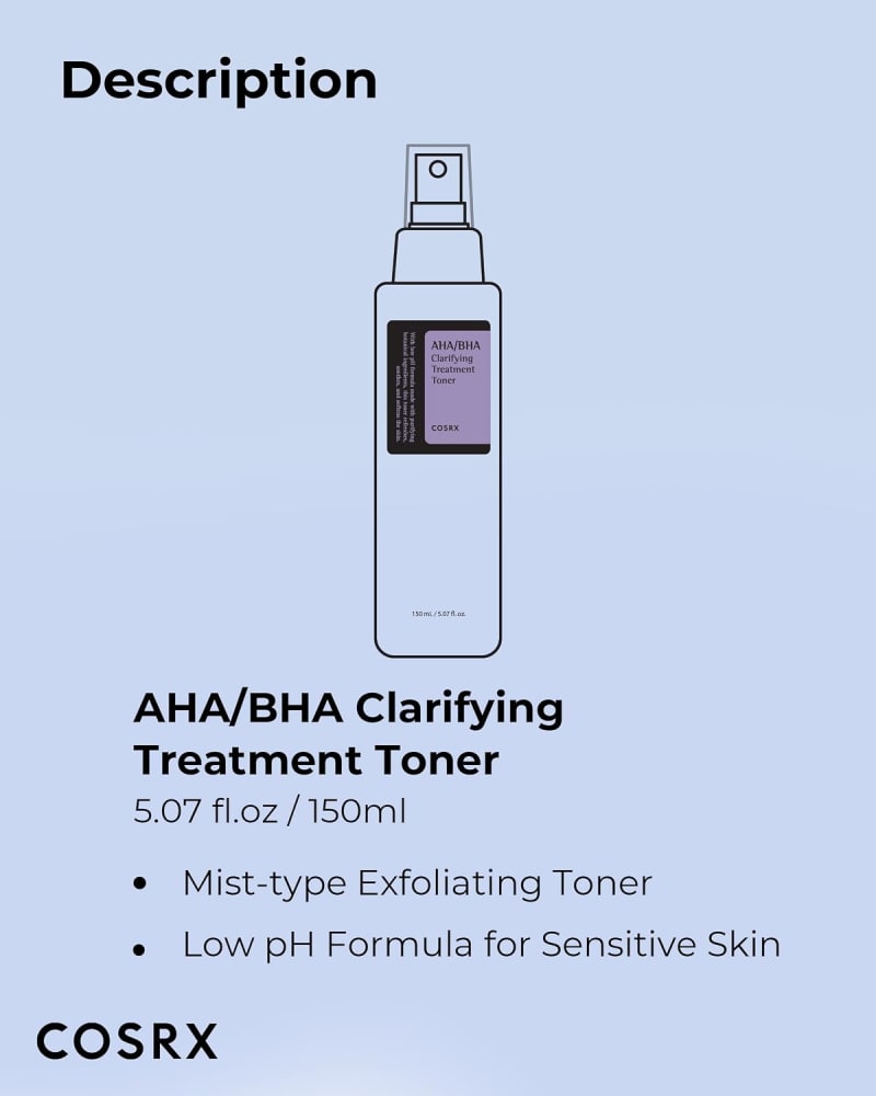 COSRX AHA/BHA Clarifying Treatment Toner 150ml | 0.1% AHA + BHA | Gentle Exfoliating Toner for Pores & Skin Texture 3