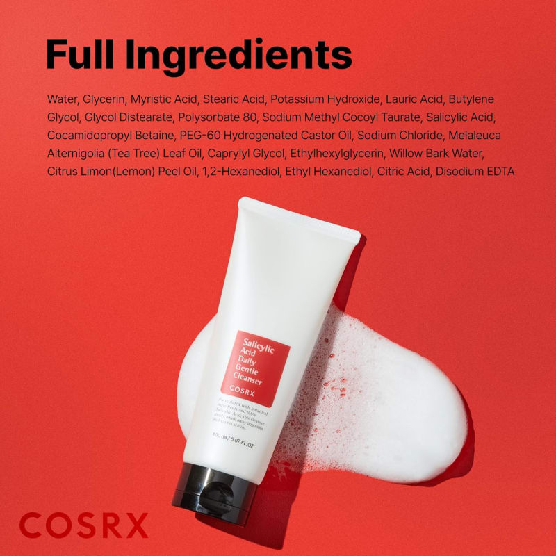 COSRX Salicylic Acid Daily Gentle Cleanser 150ml | Salicylic Acid BHA Face Wash | Pore, Sebum & Blemish Care 7