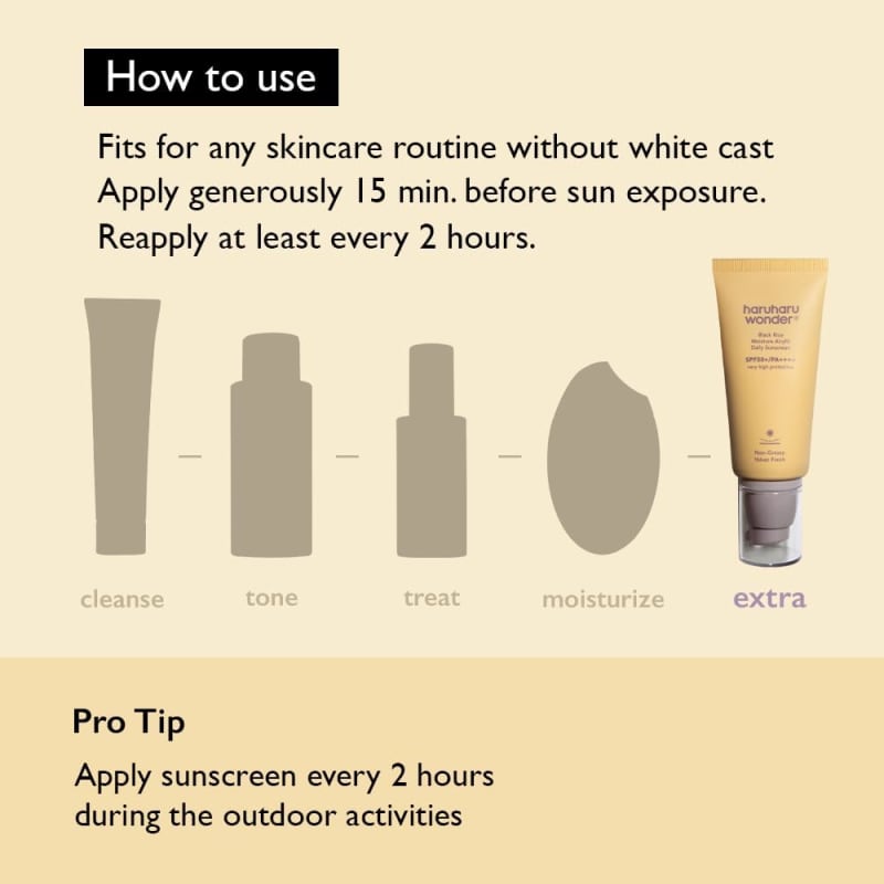 Haruharu Wonder Black Rice Airyfit Daily Sunscreen SPF50+ PA++++ 2