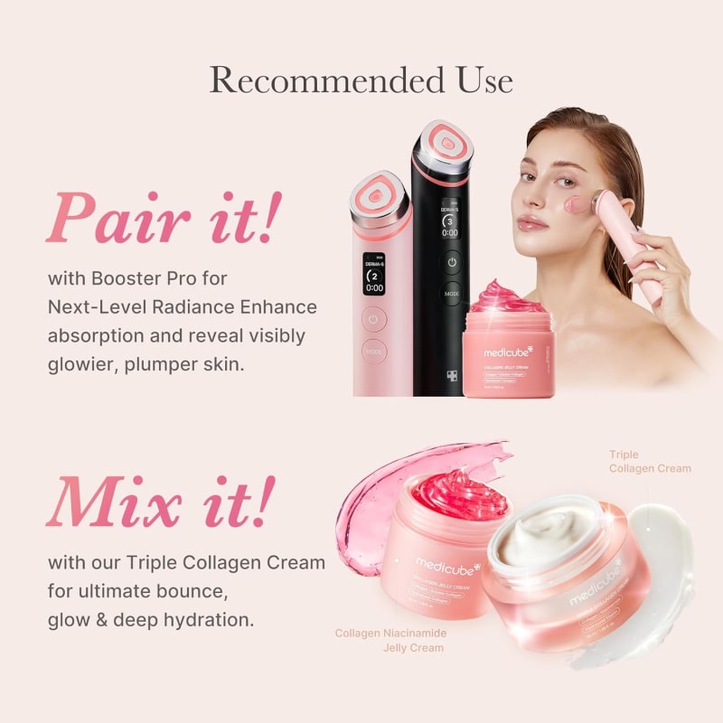 Medicube Collagen Jelly Cream 110ml | Niacinamide & Hydrolyzed Collagen Moisturizer | Firming, Hydrating & Glass Skin Glow Cream 4