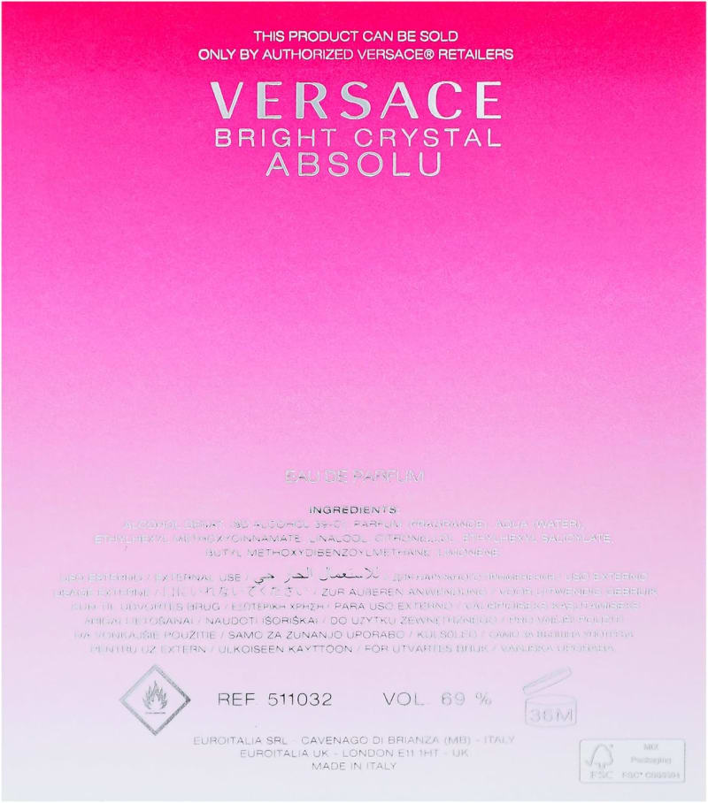 Versace Bright Crystal Absolu Eau de Parfum 90ml 3