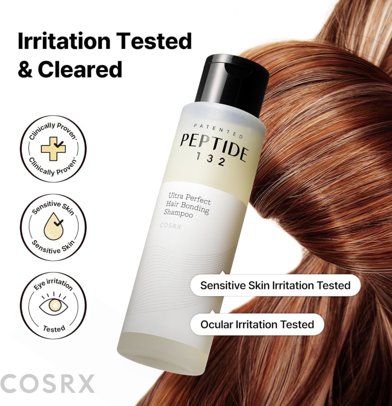 COSRX PEPTIDE 132 Hair Bonding Shampoo, 100 ml - Daily Care for Dry, Itchy Scalp, Repairs and Strengthens Damaged Hair with Caffeine & Zinc PCA, for All Hair Types 3