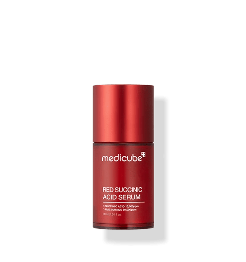 MEDICUBE Red Succinic Acid Serum 30ml | 5% Niacinamide + 1% Succinic Acid | Acne, Pore & Dark Spot Clarifying Serum 3