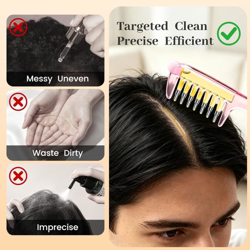 Scalp Oil Applicator Comb – Refillable Scalp Massager 3