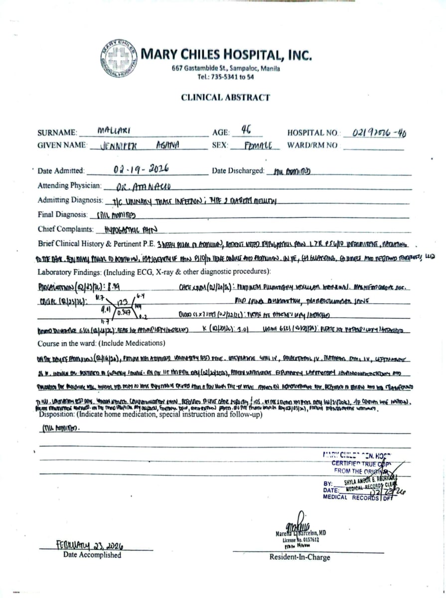 Support Mommy Jhen's Medical Journey After Ovarian Surgery - Image 5