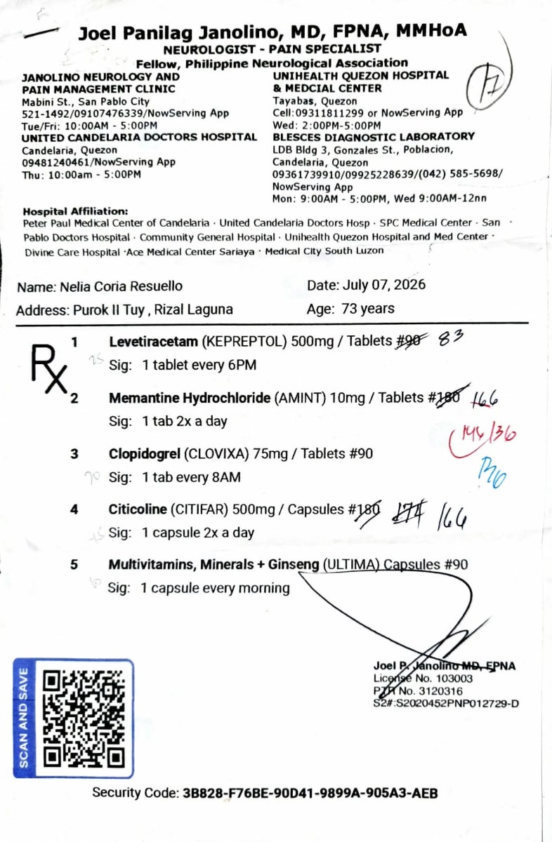 Please help Nanay Nelia's for her Brain stroke continues medication. - Image 3