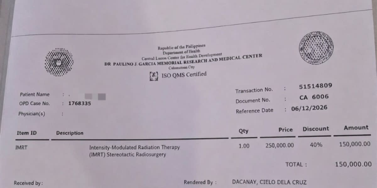 For my radiosurgery 