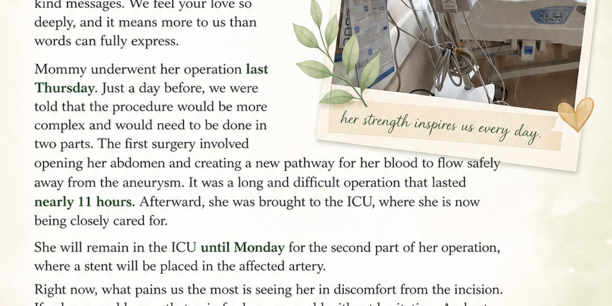 Still in the ICU..