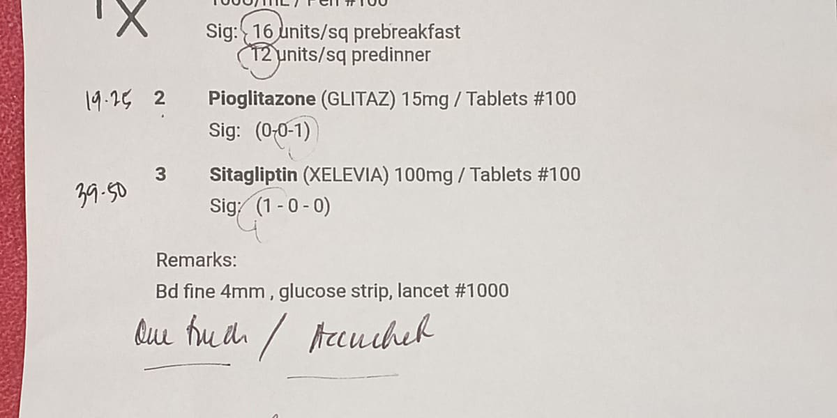 Assistance for medicine and medical supplies for diabetes