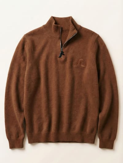 Baby Cashmere Quarter Zip Sweater