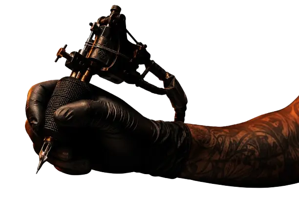 Tattoo Gun Hands representing physical craftsmanship