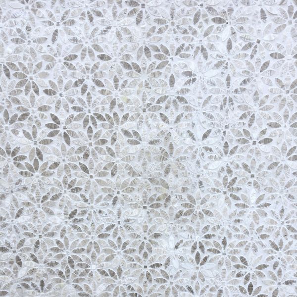 Emser Marble Metro Cream Daisy Mosaic 12x13