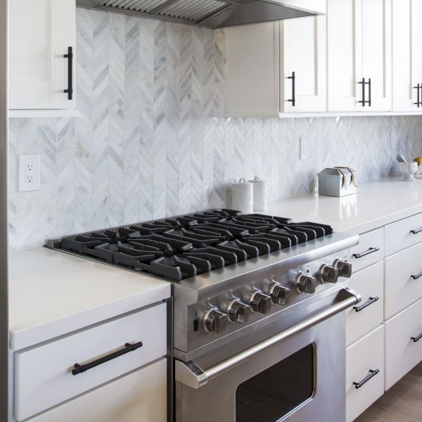 Emser Tile Marble Winter Frost Chevron Polished Mosaic Chev 1212