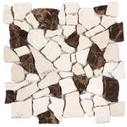 Beige-Brown Opus Mosaic Marble Interlocking Beige-Brown Opus Mosaic Marble Interlocking