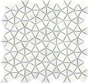 Emser Tile Marble Winter Frost Geometric Polished Mosaic 12x12