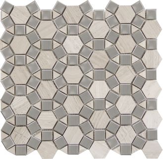 Emser Tile Marble Metro Cream Gem Mosaic 12x13