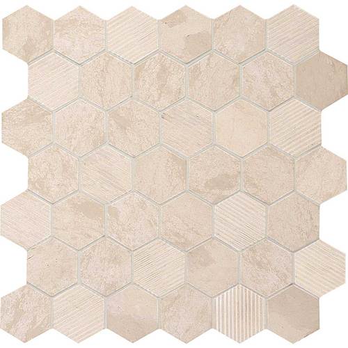 Daltile Limestone Collection Adour Creme Blend 2 Hex L3416902