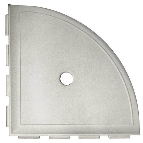 Daltile Bath Accessories Gray Large Corner Shelf With Flange Cn136981