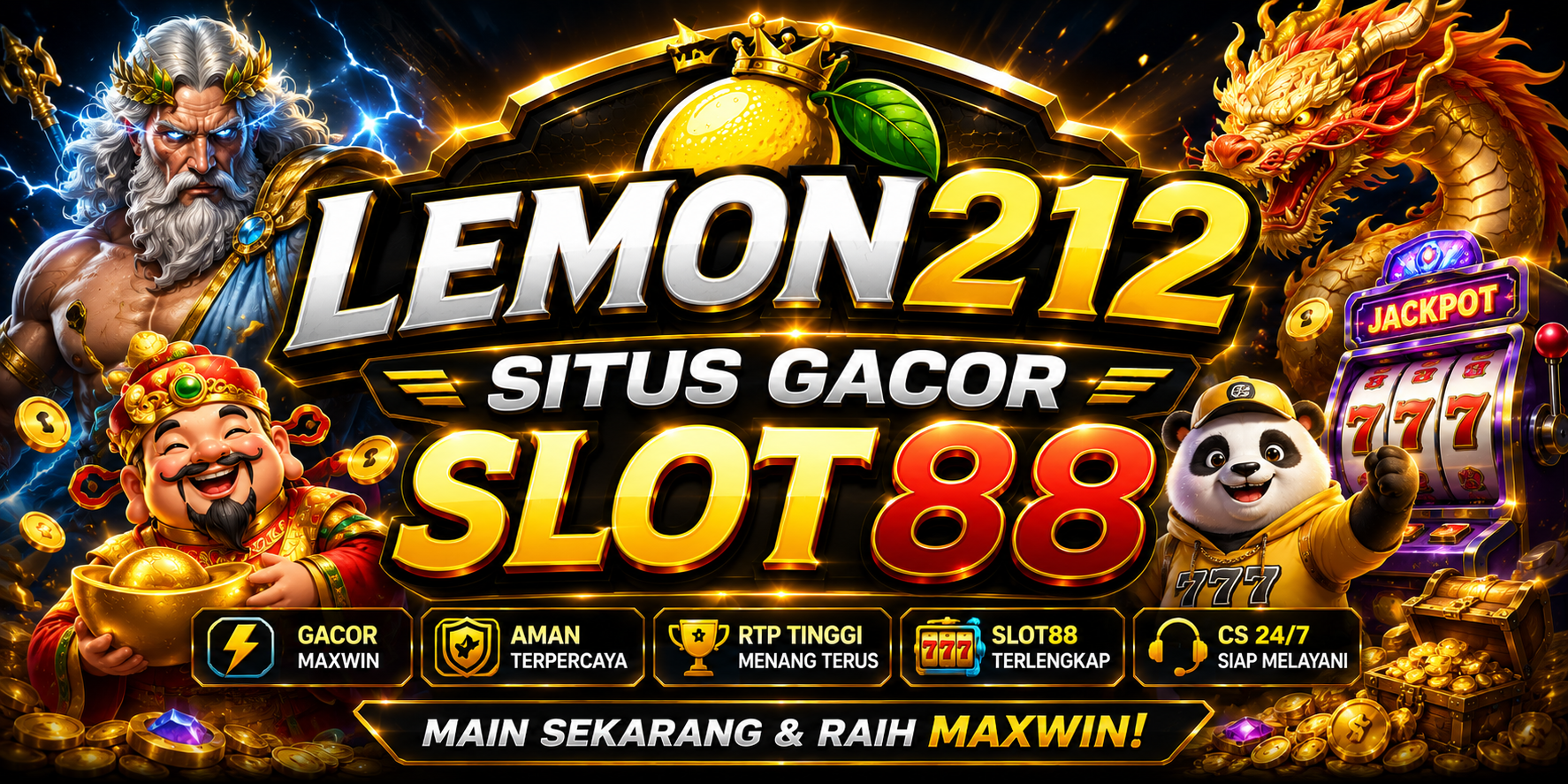 LEMON212 : SITUS GACOR SLOT88 DIJAMIN MAXWIN!!