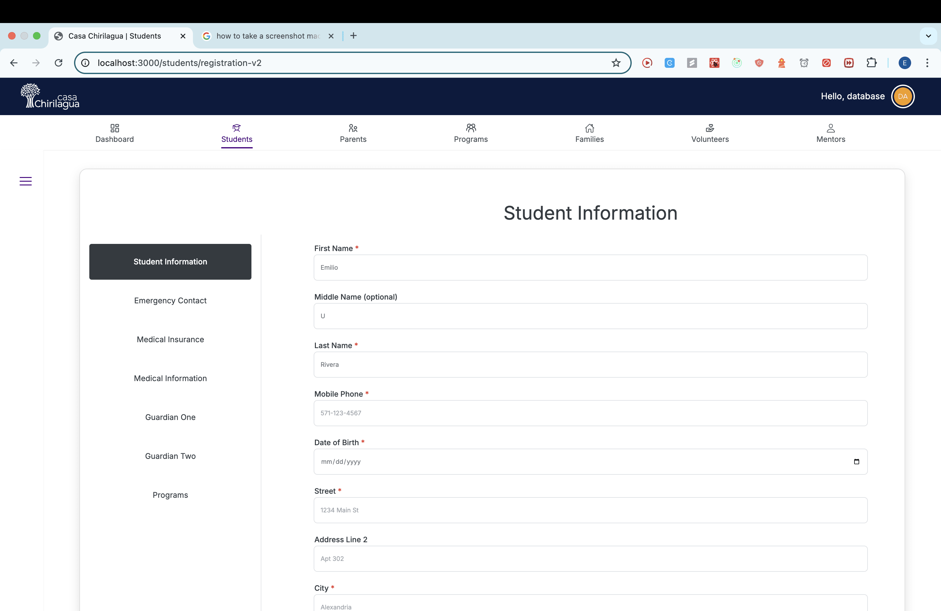 Student Registration Part 1
