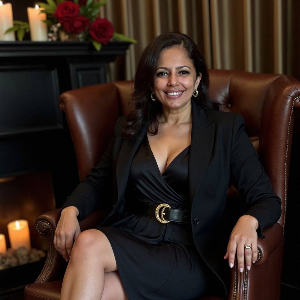 Сурия с картами Таро за столом диагностики