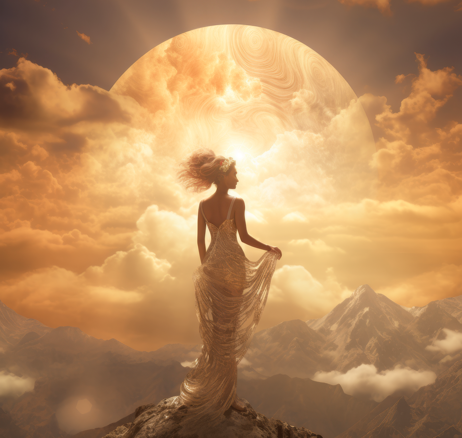 Нежный образ Сурии в женственной энергии