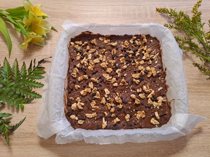 Brownie de calabaza sin azúcar, sin harina y sin mantequilla (solo 5 ingredientes)