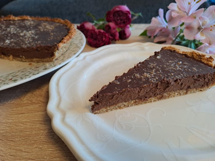 Tarta de chocolate y coco sin azúcar