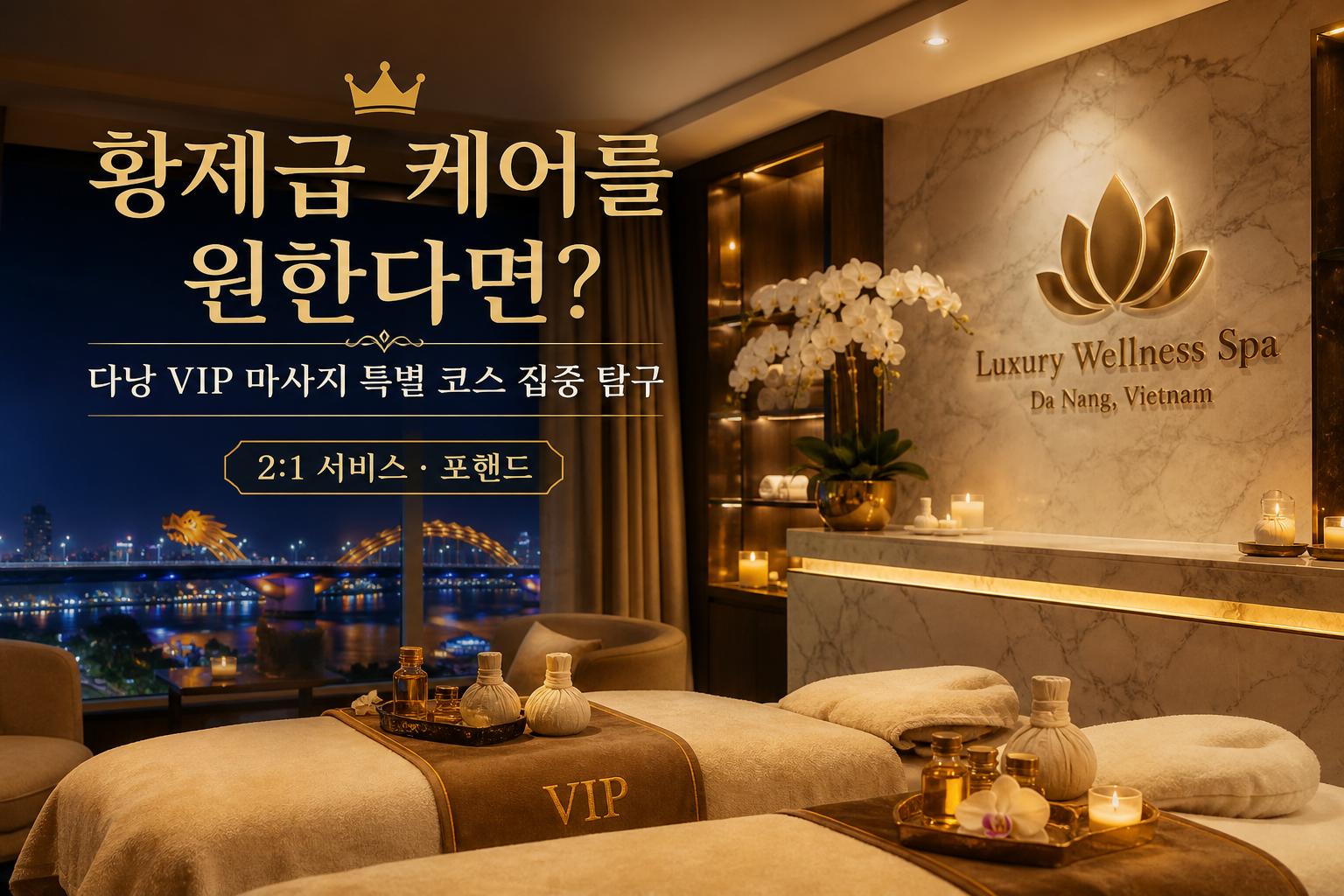 황제급 케어를 원한다면? 다낭 VIP 마사지 특별 코스 집중 탐구 (2:1 서비스 & 포핸드) - AI Generated Cover