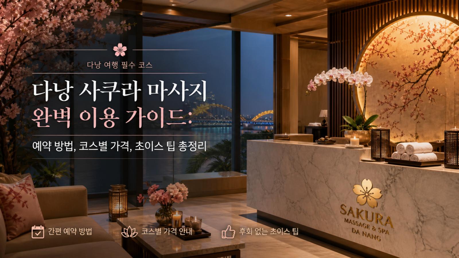 다낭 사쿠라 마사지 완벽 이용 가이드: 예약 방법, 코스별 가격, 초이스 팁 총정리