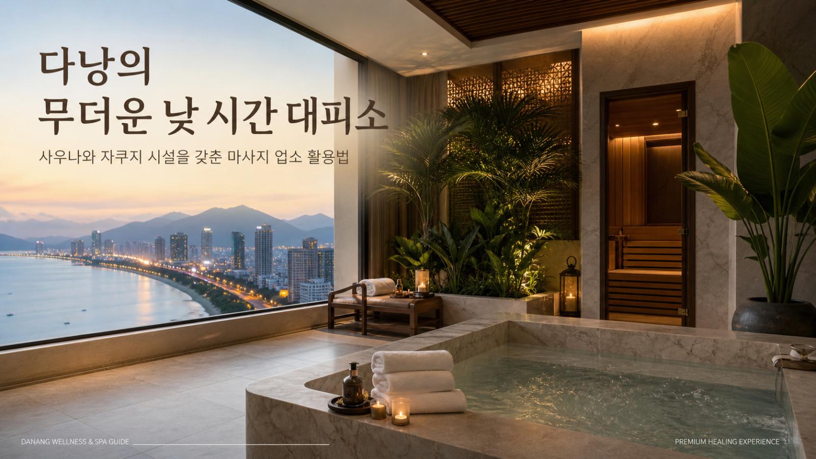 다낭의 무더운 낮 시간 대피소: 사우나와 자쿠지 시설을 갖춘 마사지 업소 활용법 - AI Generated Cover