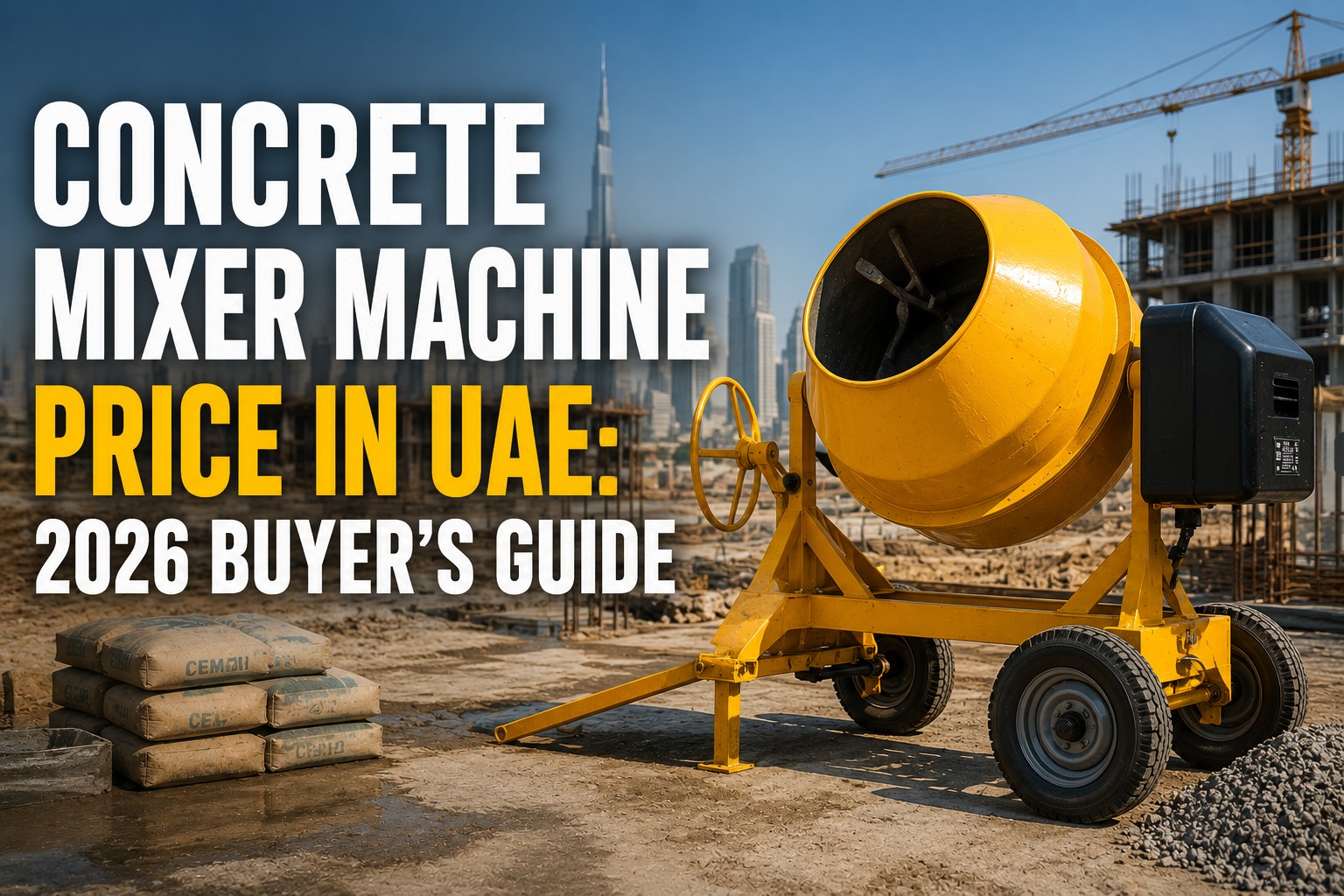 Concrete Mixer Machine Price in UAE: 2026 Buyer’s Guide