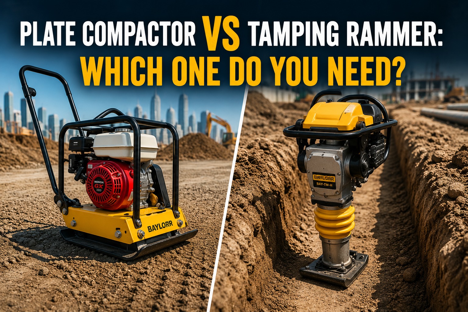 Plate Compactor vs Tamping Rammer: Which One Do You Need?