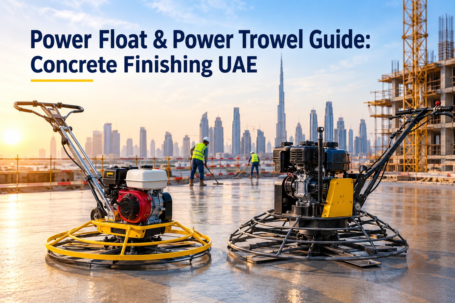 Power Float & Power Trowel Guide: Concrete Finishing UAE