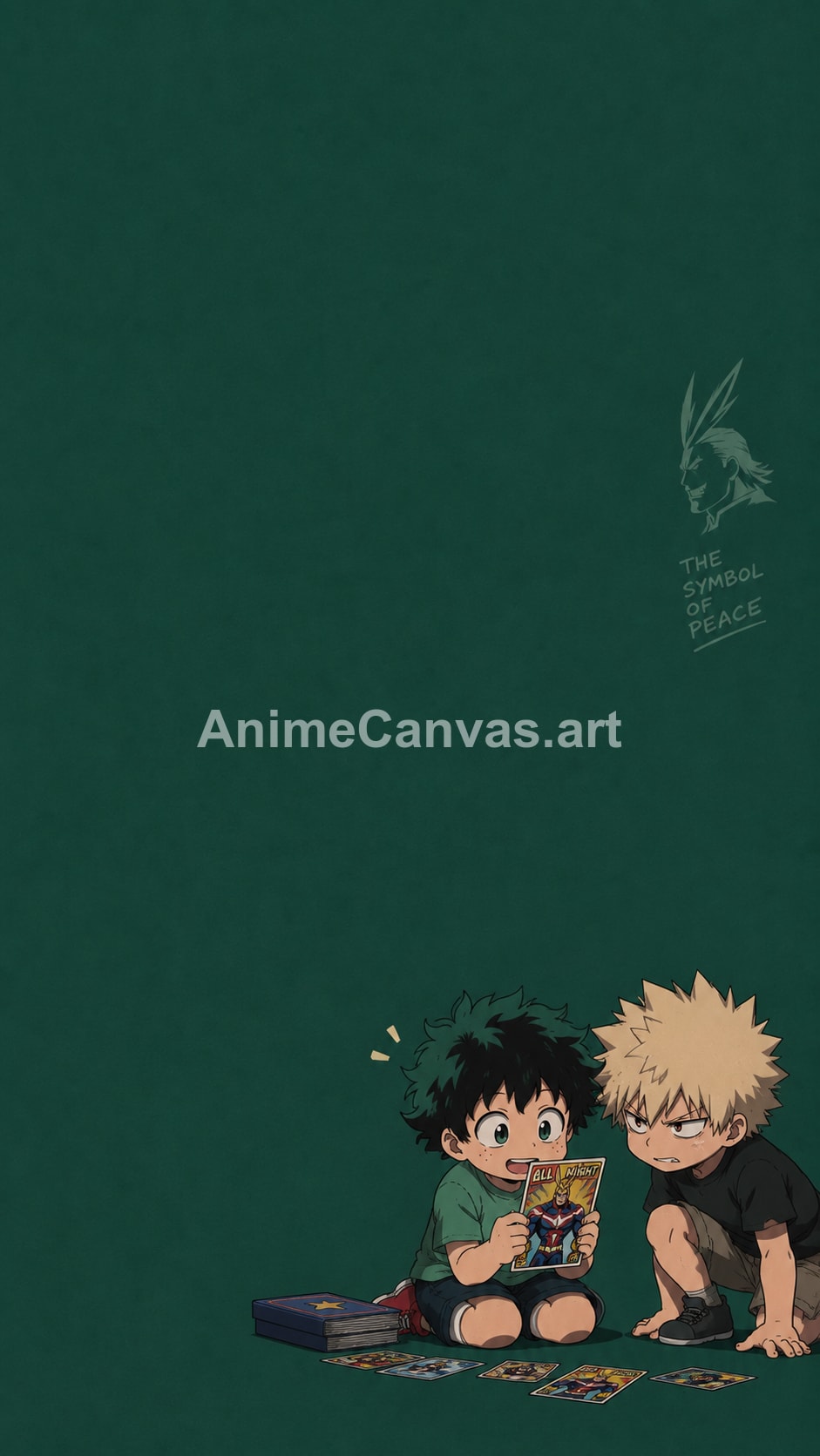 Young Deku and Bakugo Collecting All Might Cards - My Hero Academia Bakugo Wallpaper HD