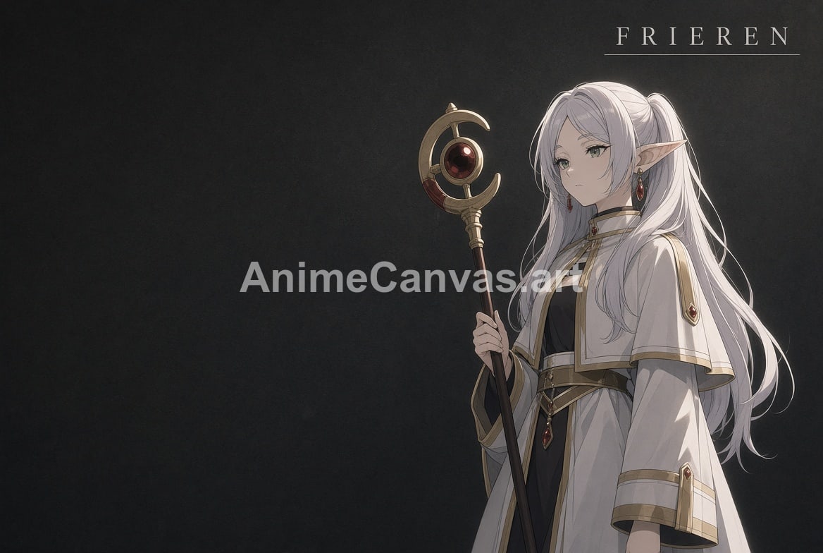 Frieren Holding Staff Fantasy Desktop Wallpaper - Frieren: Beyond Journey's End Frieren Wallpaper HD