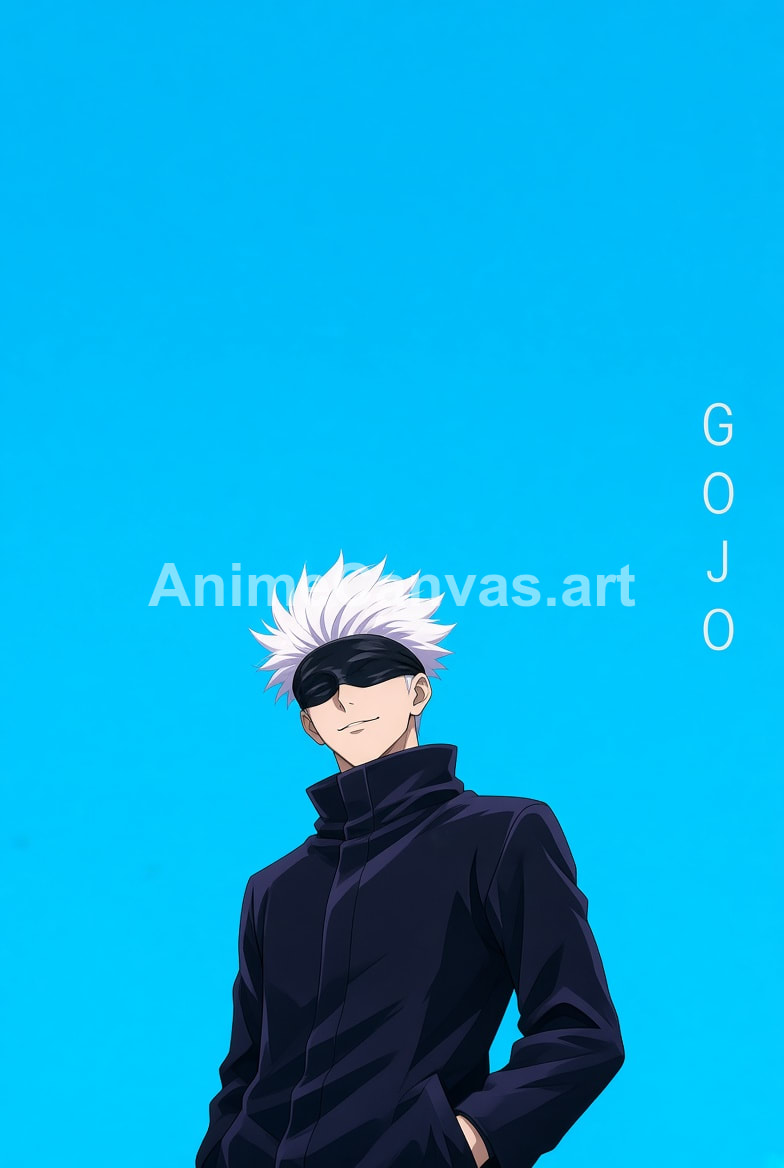 Gojo Satoru Blue Background Jujutsu Kaisen Phone Wallpaper - Jujutsu Kaisen Gojo Satoru Wallpaper HD