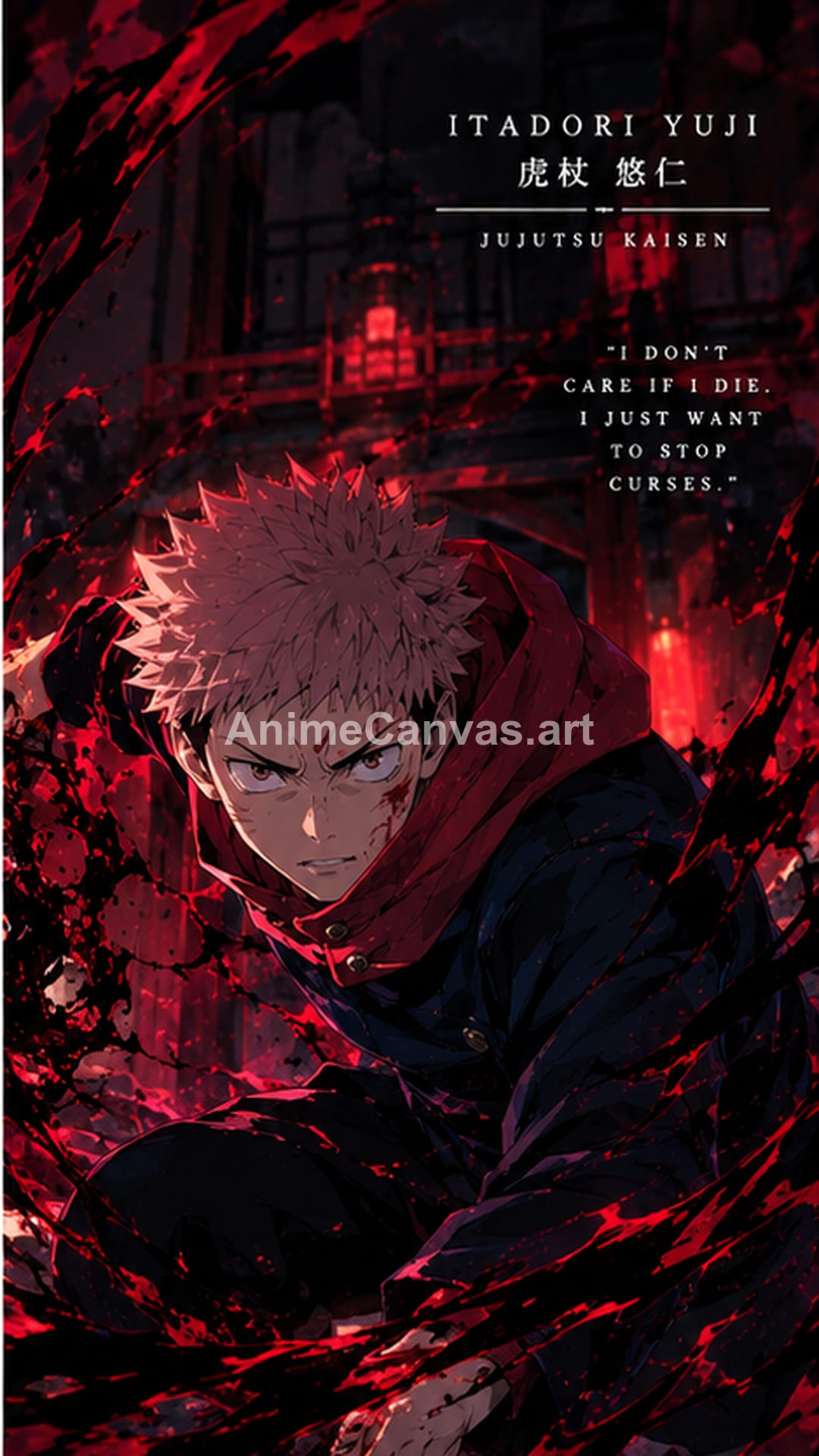 Itadori Yuji Red Curse Jujutsu Kaisen Phone Wallpaper - Jujutsu Kaisen Itadori Yuji Wallpaper HD