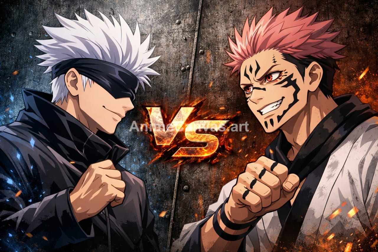 Gojo Satoru vs Sukuna Wallpaper — Ultimate Sorcerer Battle - Jujutsu Kaisen Gojo Satoru Wallpaper HD