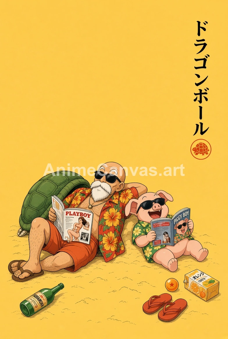Master Roshi and Puar Beach Day Dragon Ball Z Phone Wallpaper - Dragon Ball Z Master Roshi Wallpaper HD