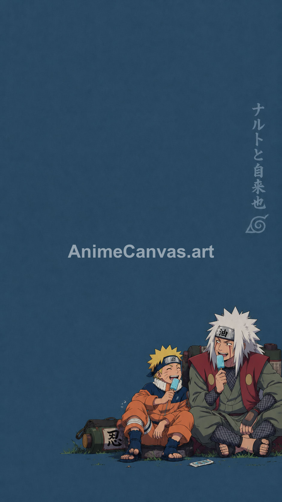Naruto and Jiraiya Eating Ice Cream Naruto Phone Wallpaper - Naruto Naruto Uzumaki, Jiraiya Wallpaper HD