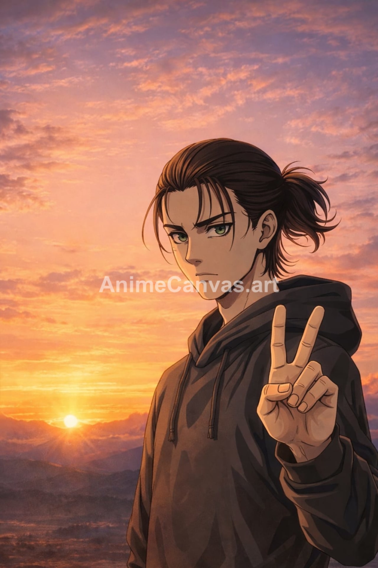 Eren Yeager Peace anime wallpaper, mobile HD, fan-made