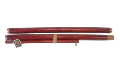 Fujara "H" skladacia, dĺžka: 135-140cm, vŕtanie: Ø26, zdobenie: Orechový lesk